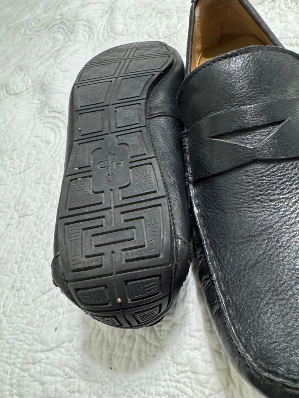 Cole Haan Black Leather Penny Loafers